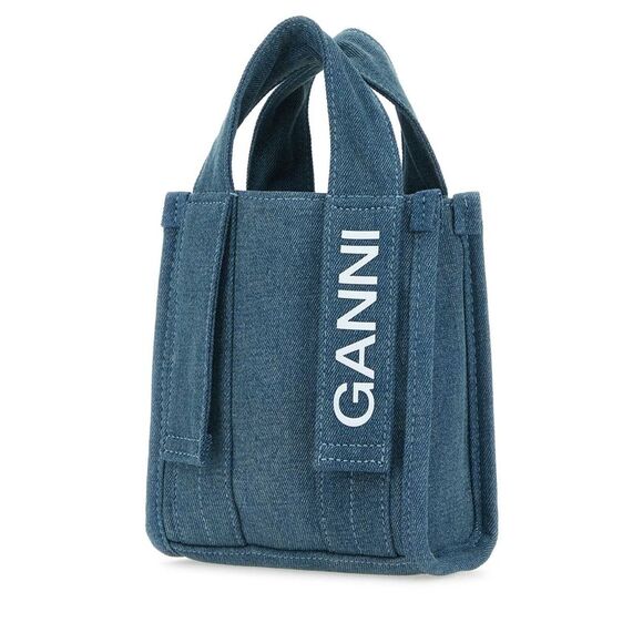 Ganni Women Denim Mini Tech Handbag - Picture 2 of 2